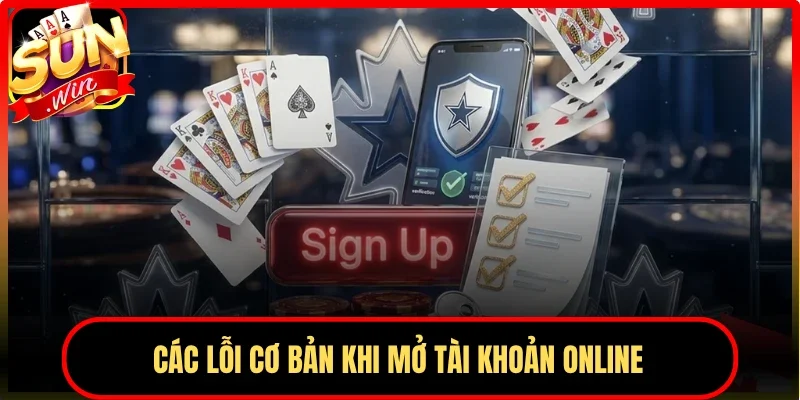 Các lỗi cơ bản khi mở tài khoản online