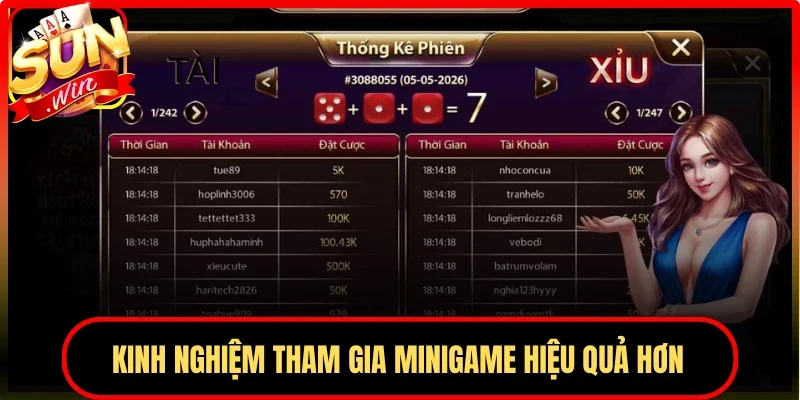 Kinh nghiệm tham gia MiniGame hiệu quả hơn